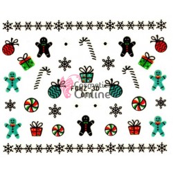 Stickere 3D cu Sarbatori de Iarna, Cod FGHZ 011 Black